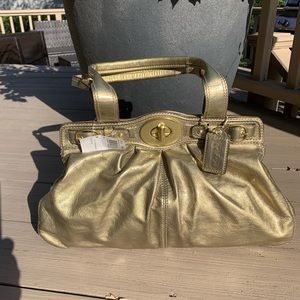 Coach Pat Large Tote in Antique Gold